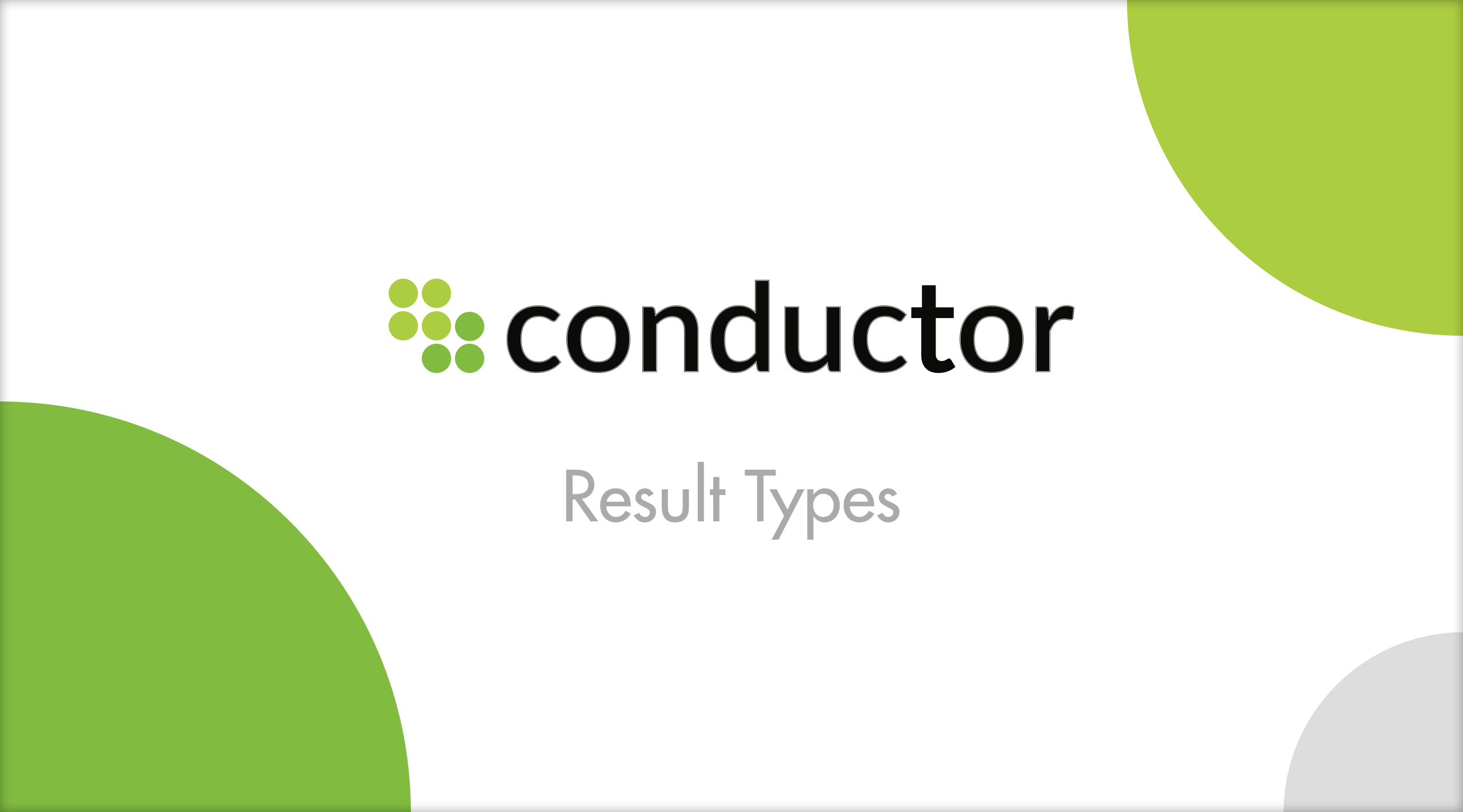 Conductor: Result Types project thumbnail